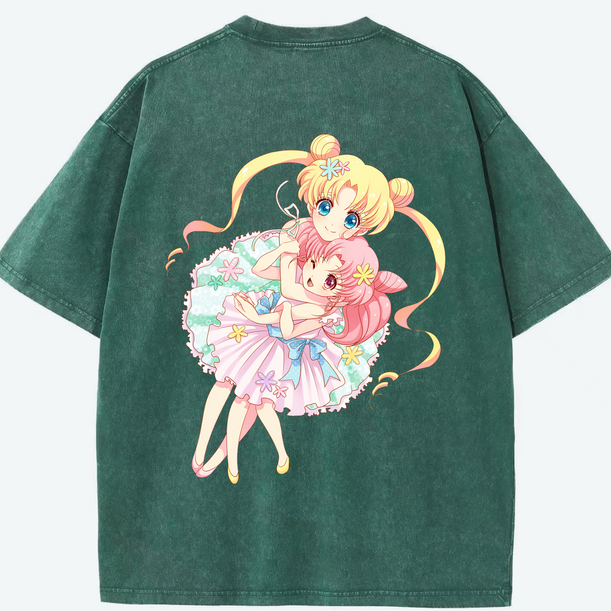 （画像用） 美少女戦士セーラームーン 愛野 美奈子 あいの みなこ Sailor Moon Aino Minako 綿100% ヴィンテージ風 半袖Tシャツ（背面プリント）